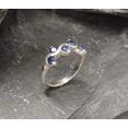 thumbnail image 4 of Sapphire Band, Natural Sapphire, September Birthstone, Asymmetric Ring, 4 of 4