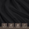 thumbnail image 4 of 100% Pima Cotton California-King Size 4-PCs Sheet Set (Stripe, Black) Fits 10-12" Deep Pocket, 600 Series Sateen Weave, 4 of 5