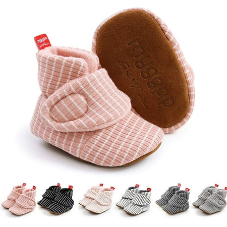 

QWZNDZGR Infant Baby Slippers Girls Boys Booties Warm Baby Socks Shoes Newborn Crib Shoes Baby Footwear Prewalkers