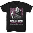 thumbnail image 1 of Macho Man Heavyweight Champ Black Adult T-Shirt, 1 of 2