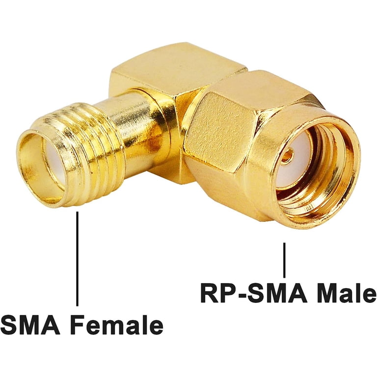 Adattatore RF Angolare RP-SMA Maschio A SMA Femmina 90° - Connettore Angolo Retto M/F