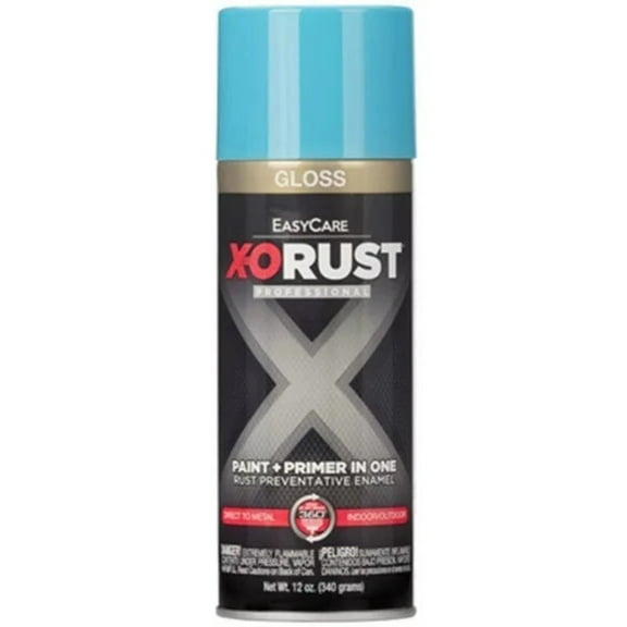 X-O Rust XOP25-AER 12 oz Can of Gloss Light Blue Anti-Rust Enamel Spray Paint