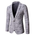thumbnail image 1 of Veste de Costume Décontractée Unie pour Hommes Automne et Hiver, 1 of 3