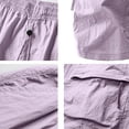 thumbnail image 6 of VV AVEORS Men'S Quick Dry Cargo Shorts With Drawstring Lightweight Breathable Sports Athletic Outdoor Shorts With Zipper Pockets Light Purple M, 6 of 7