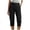 Black, variant on Cargo Capris for Women Stretch Lightweight Casual Solid Cargo Hiking Pant with Pockets, 2XL