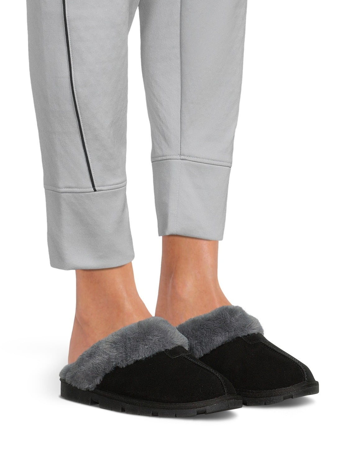 Joyspun Women's Suede Clog Slippers
