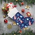 thumbnail image 6 of Coolnut Christmas Gnome Stocking 1pc, Large Fireplace Xmas Hanging Stockings with Plush Cuff for Family Holiday Party Decorations, 17.71"x 12.20", 6 of 7