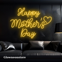 Glowneon Happy Mother's Day Neon Sign, Mother's Day Gifts Led Light