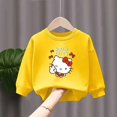 thumbnail image 3 of Hello Kitty-suéter con estampado de dibujos animados para niñas, Top holgado de manga larga de otoño, ropa dulce y bonita para niños, 3 of 5