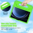 thumbnail image 5 of SUPNICE Kids Case for Samsung Galaxy Tab S10 FE 10.9" 2025/S9 FE 10.9 Inch/S9 11 Inch 2023, Lightweight Shockproof Convertible Handle Stand Case for Samsung Galaxy Tab S10 FE/S9 FE/S9/S8/S7,Green, 5 of 7