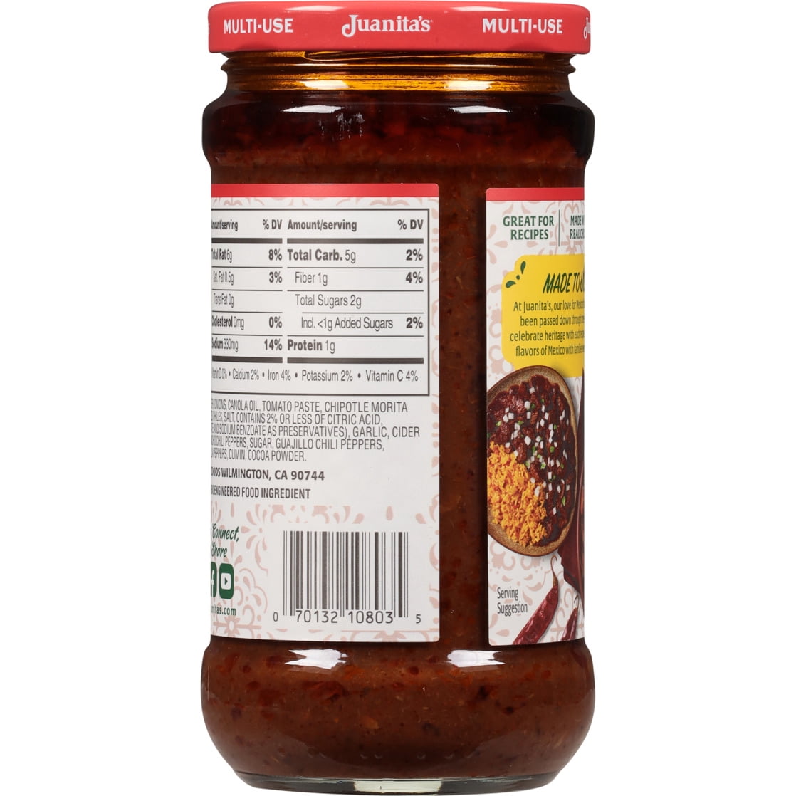 (3 pack) Juanita's Foods Ancho & Guajillo Adobo Multi-Use Cooking Sauce 16 oz Jar