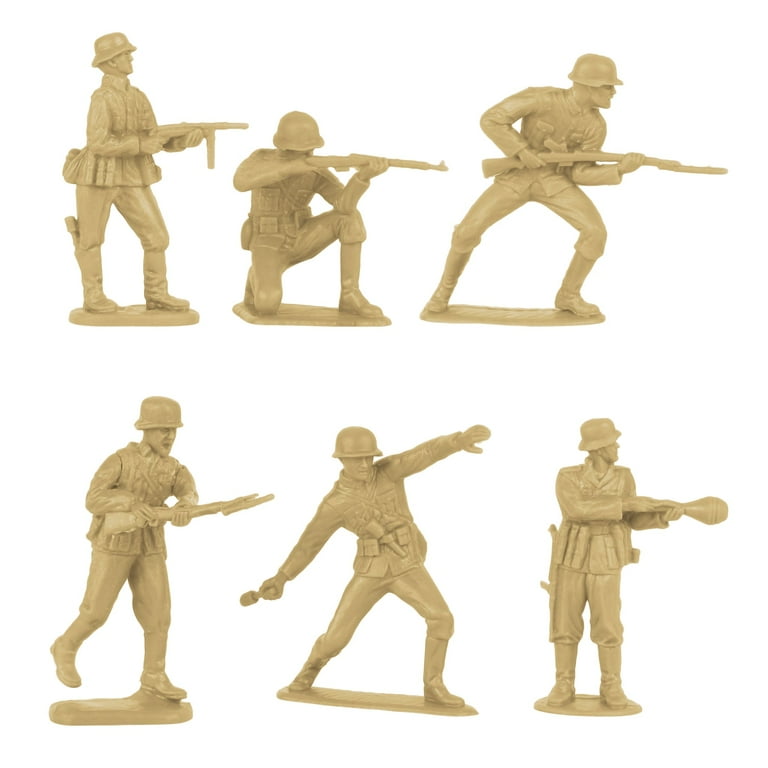 BMC CTS WW2 German Infantry Plastic Army Men - 32pc Tan Soldier