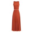 thumbnail image 1 of Conjunto de Falda Larga PRETTYGARDEN Rojo Ladrillo Talla XS, 1 of 7
