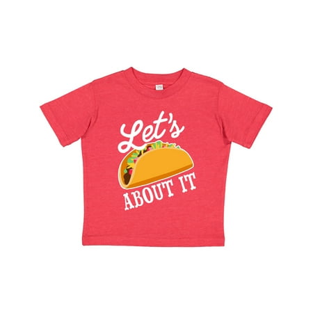 

Inktastic Lets Taco About It with Taco Illustration Gift Toddler Boy or Toddler Girl T-Shirt