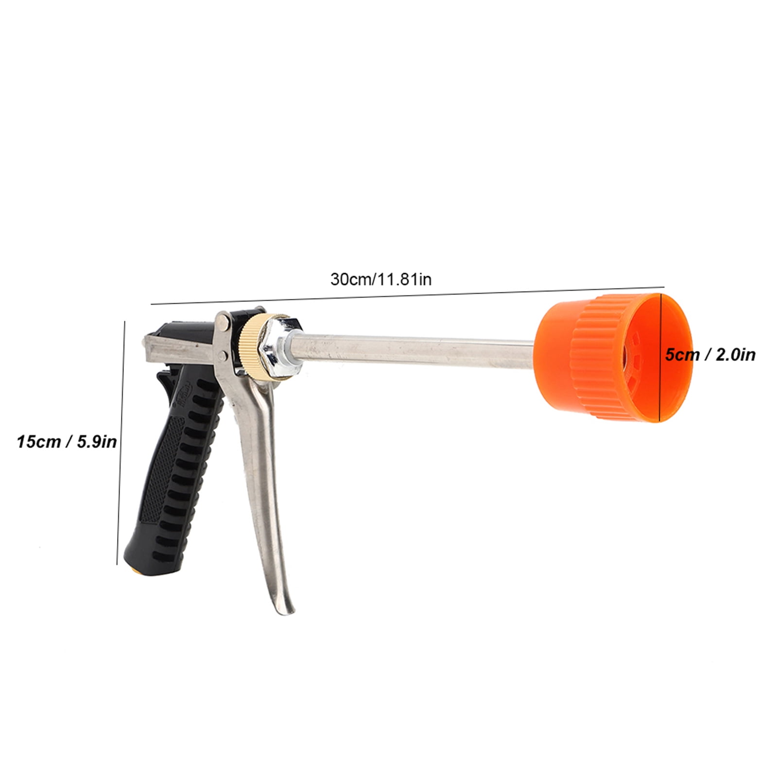 NFTIGB DN10 G3/8 High Pressure Agricultural Pesticide Sprayer with Long Rod Irrigation Accessory, 11.8 inches / 30 cm Zinc Alloy Water Sprayer for Garden Disinfection