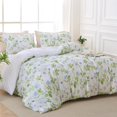 thumbnail image 5 of Housse de Couette Format Grand Réversible Ensemble de Housse de Couette Florale avec Fermeture Éclair Pièces Motifs Botaniques Ensemble de Literie en Microfibre Douce (&#x Taies d'Oreiller &#x&#, 5 of 5