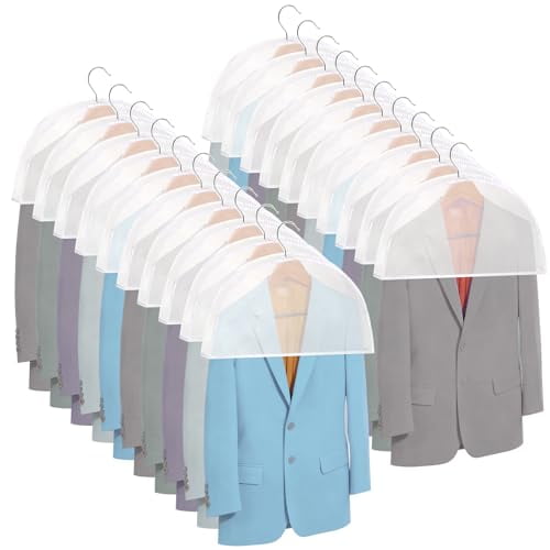 20 Pack Shoulder Covers Clothes Suit Protectors Breathable Garment Dust Covers for Suit,Coats,Jackets,Dress Closet Storage