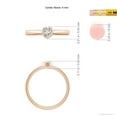 thumbnail image 4 of ANGARA Natural 0.22 Ct. Diamond Solitaire Promise Ring in 14K Rose Gold for Women (Ring Size: 3), 4 of 9