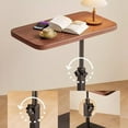 thumbnail image 4 of SUSUZI Portable C-Shaped Side Table – Adjustable Height Oval End Table (16"x12") for Living Room Bedroom, MDF & Metal Snack/Laptop Table with Lower Storage Shelf (Black, Quick 10-Min Assembly), 4 of 6