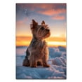 thumbnail image 3 of Hudo Dog Christmas Canvas Wall Art, Yorkshire Terrier Dog Wall Art Prints Dogs Hanging Wall Pictures Decoration for Holiday Living Room Bedroom Bathroom, 3 of 5