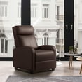 thumbnail image 3 of Homall Massage Recliner Chair Single Sofa Chair Small Recliner PU Leather Living Room Sofa,Brown, 3 of 7