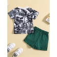 thumbnail image 3 of Coduop Toddler Baby Boy Summer Casual Outfits Coconut Tree Print Short Sleeve T-shirt  Shorts, 3 of 7