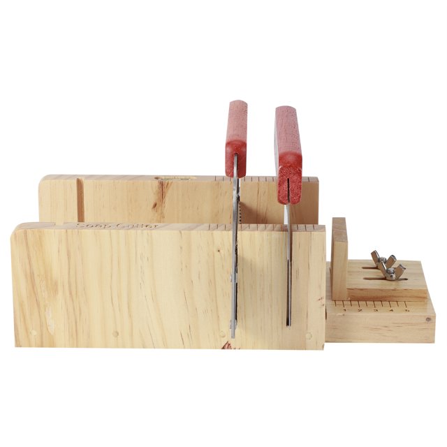 Molde Cortador De Jabón, Suministros Para Hacer Jabón, Cortador De Jabón Multifunción, Fácil De Usar Para Hacer Jabón Y Cortar Pan, Postre Mgaxyff Wooden Soap Cutter