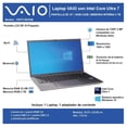 thumbnail image 3 of Laptop Vaio Intel Core 7 Ultra Meteor lake 155H 12va generación 8 núcleos, VWTC7M164B-FE 32GB RAM 2TB SSD Gris, 3 of 5