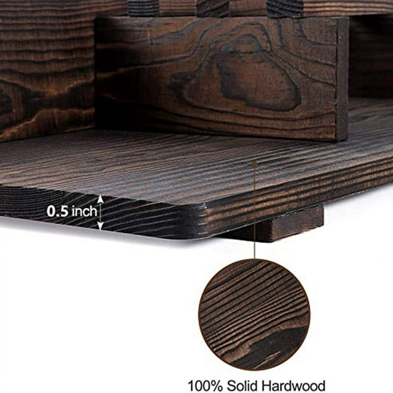Wooden Key Holder Rack Mail Sorter Organizer with 4 Double Key Hooks -  China Wooden Floating Shelf, Floating Shelves for Wall