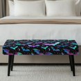 thumbnail image 5 of XYZCANDO Stretch Fabric Bench Covers for Home Hotel, Polyester Spandex Anti Abrasion Dining Room Bench Covers with Easy Install, 5 of 9
