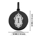 thumbnail image 2 of Stainless Steel Alphabet Letter I initial Round Medallion Pendant Necklace, 2 of 3