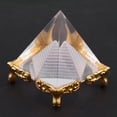 thumbnail image 4 of Sheens Pirámide de CristalFiguras de Talla de Plata Transparente Adorno de pirámide de Piedra de Cuarzo con Soporte de Oro Artículo de decoración Regalo Creativo 35 mm Khall GY00584, 4 of 6