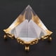 thumbnail image 4 of Figurita de pirámides 2 Piezas de Egipto Transparente Pirámide de Cristal con Soporte de Oro para decoración del hogar Artesanía de curación energética Ornamento Artesanía Ecomeon no, 4 of 6