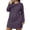 Dark Blue1, variant on Ohufall Plus Size Nightgowns for Women Round Neck Solid Color Sleepshirt Loose Comfy Long Sleeve Fashion Night Dress