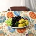 thumbnail image 3 of Autumn Tablecloth, Fall Pattern with Pumpkins Maple Leaves Foliage On Cream Background Table Cover for Party Picnic Dinner Thanksgiving Decor, Rectangle60x84, 3 of 6