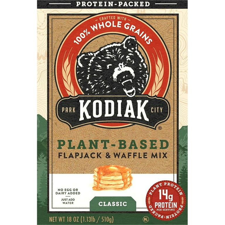 Kodiak Cakes Classic Flapjack & Waffle Mix, 18 oz case of 6