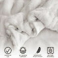 thumbnail image 2 of White Faux Fur Reversible Throw Blanket for Couch or Chair, 50" x 60", 2 of 5