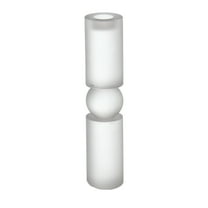 Geometric Candle Holder - 3"Dia. x 15" - White