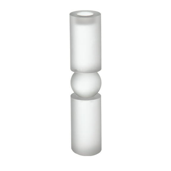 Geometric Candle Holder - 3"Dia. x 15" - White