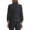 thumbnail image 2 of DKNY Womens Petites Woven Snap Front One-Button Blazer, 2 of 2