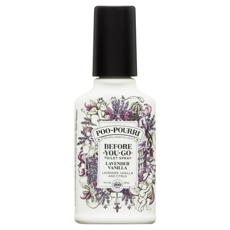 Poo-Pourri, Lavender Vanilla, 4oz, Before-You-Go Toilet Spray, Essential Oils, Natural, Non Aerosol, Air Freshener