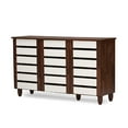 thumbnail image 5 of Baxton Studio Gisela Oak and White 2-tone Shoe Cabinet With 3 Doors, 5 of 6