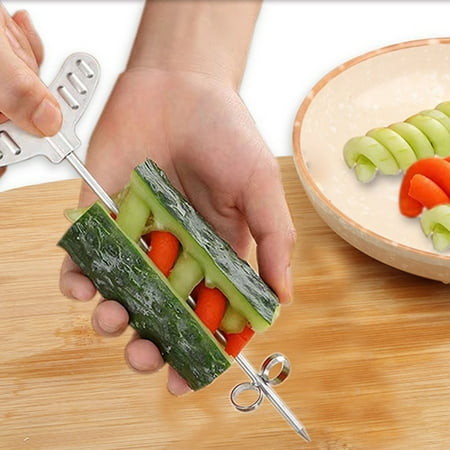 

Vegetable Spiral Cutter Screw Winder / set Twist Spiral Potato Carrot Cucumber Silver Special Shape Frosting Bags
