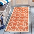 thumbnail image 3 of SAFAVIEH Courtyard Carol Geometric Indoor/Outdoor Area Rug, 8' x 11', Terracotta/Beige, 3 of 10
