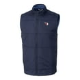 thumbnail image 2 of Men's Cutter & Buck  Navy Cleveland Guardians Stealth Hybrid Quilted Windbreaker Full-Zip Vest, 2 of 3