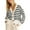 White Stripe, variant on SHEWIN Women's Sweaters Fall Striped Open Front Cardigan Knit Long Sleeve Loose Trendy Winter Cardigans White Stripe