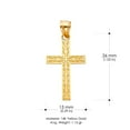 thumbnail image 3 of 14K Yellow Gold Cross Pendant with 1.9mm Figaro 3+1 Chain Chain Necklace, 3 of 4