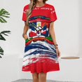 thumbnail image 2 of Dominican Republic Sundress Short Sleeve Dress Summer Women Clothes Dress for Women Dresses, 2 of 7