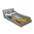 thumbnail image 3 of Landscape Bedding Set with Sheet & Covers, National Park Banff Canadian Rockies Mountain Trees Glacial Lake Sunny Sky, Printed Bedroom Decor 2 Shams, 4 Sizes, Aqua Mauve Green, by Ambesonne, 3 of 3