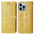 thumbnail image 1 of Funda Cartera FOXDOCK para iPhone 13 Pro , Flip PU con Relieve de Gatos y Perros, Tarjetero y Soporte, 1 of 6